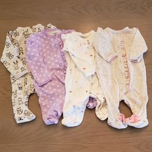 Newborn footed one pieces - 4